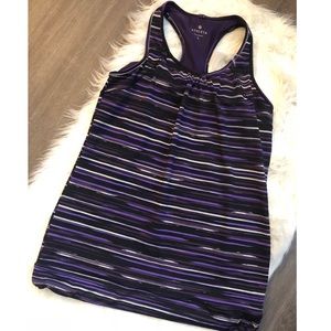 Athleta tinker Tank Top Women’s purple striped 💜